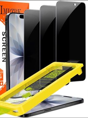 Open box Tempered Glass Screen Protector + Yellow Alignment Install Tray